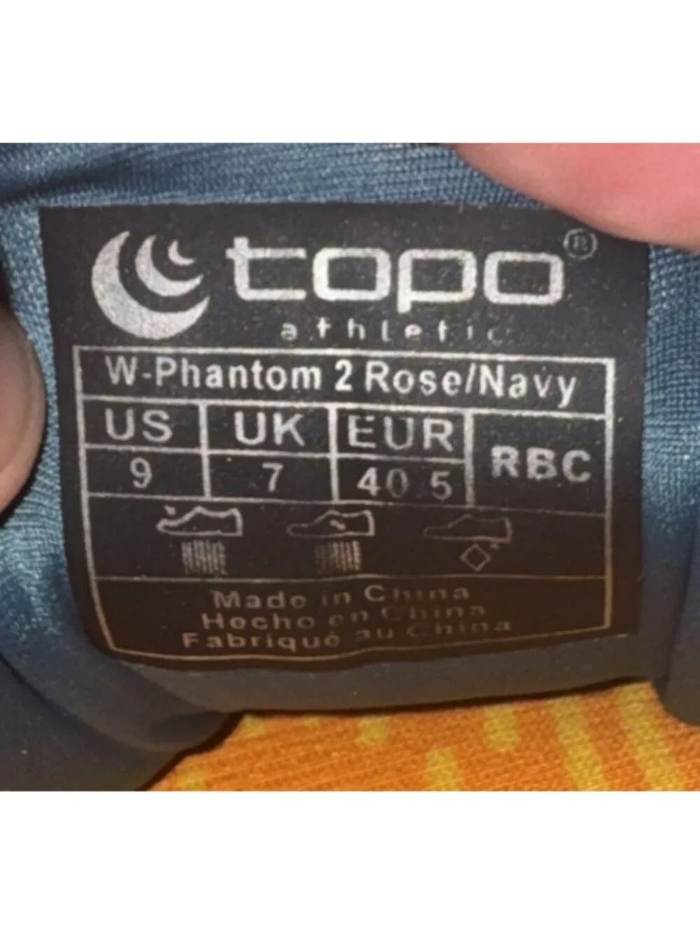Topo Phantom 2 Womens Athletic Running Shoes Size 9 Rose Pink Navy Blue